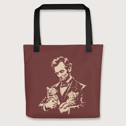 Black Lincoln's Cats Bag - history buff gift by HistoHead