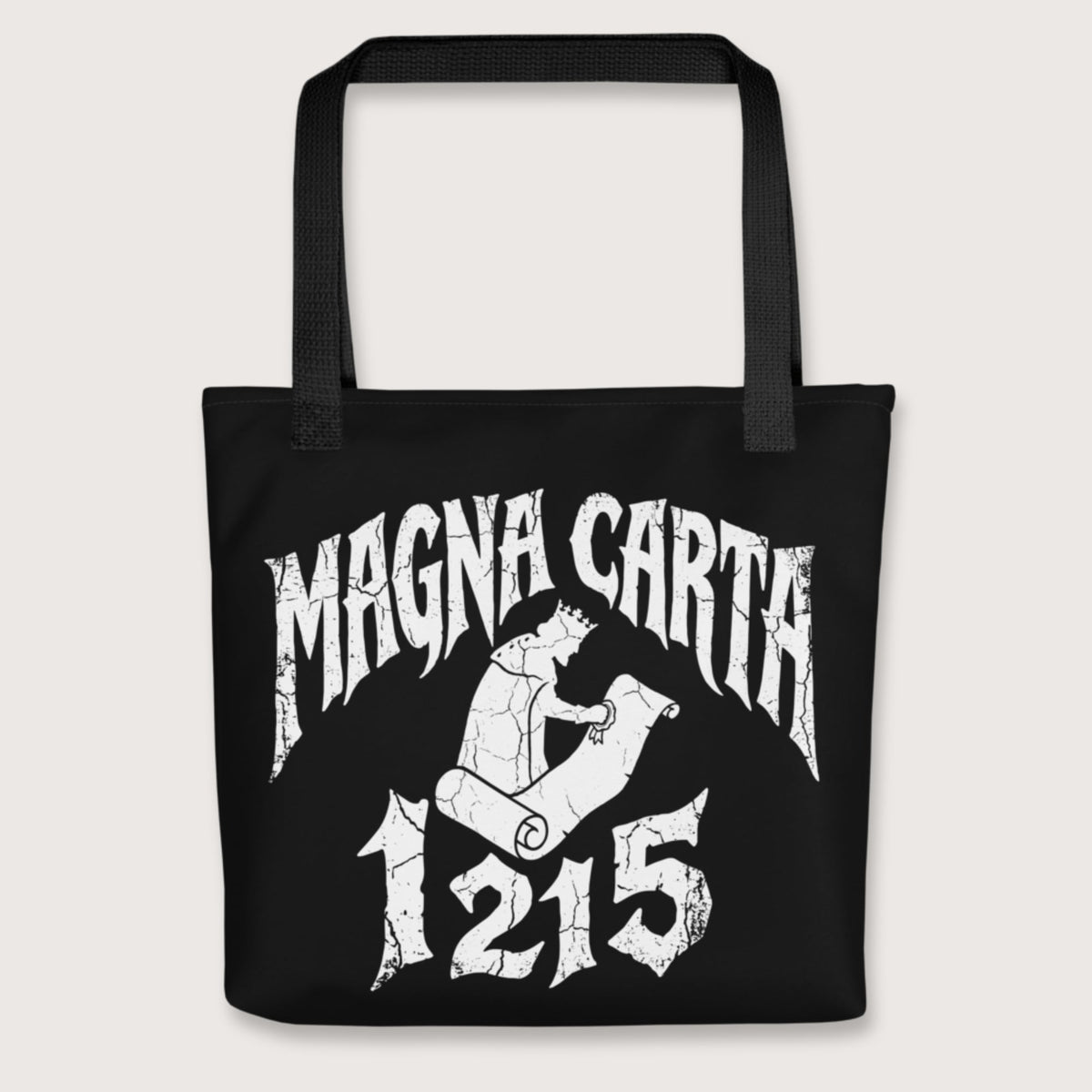 Black Magna Carta 1215 Bag - history buff gift by HistoHead