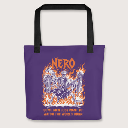 Black Nero Watch the World Burn Bag - history buff gift by HistoHead