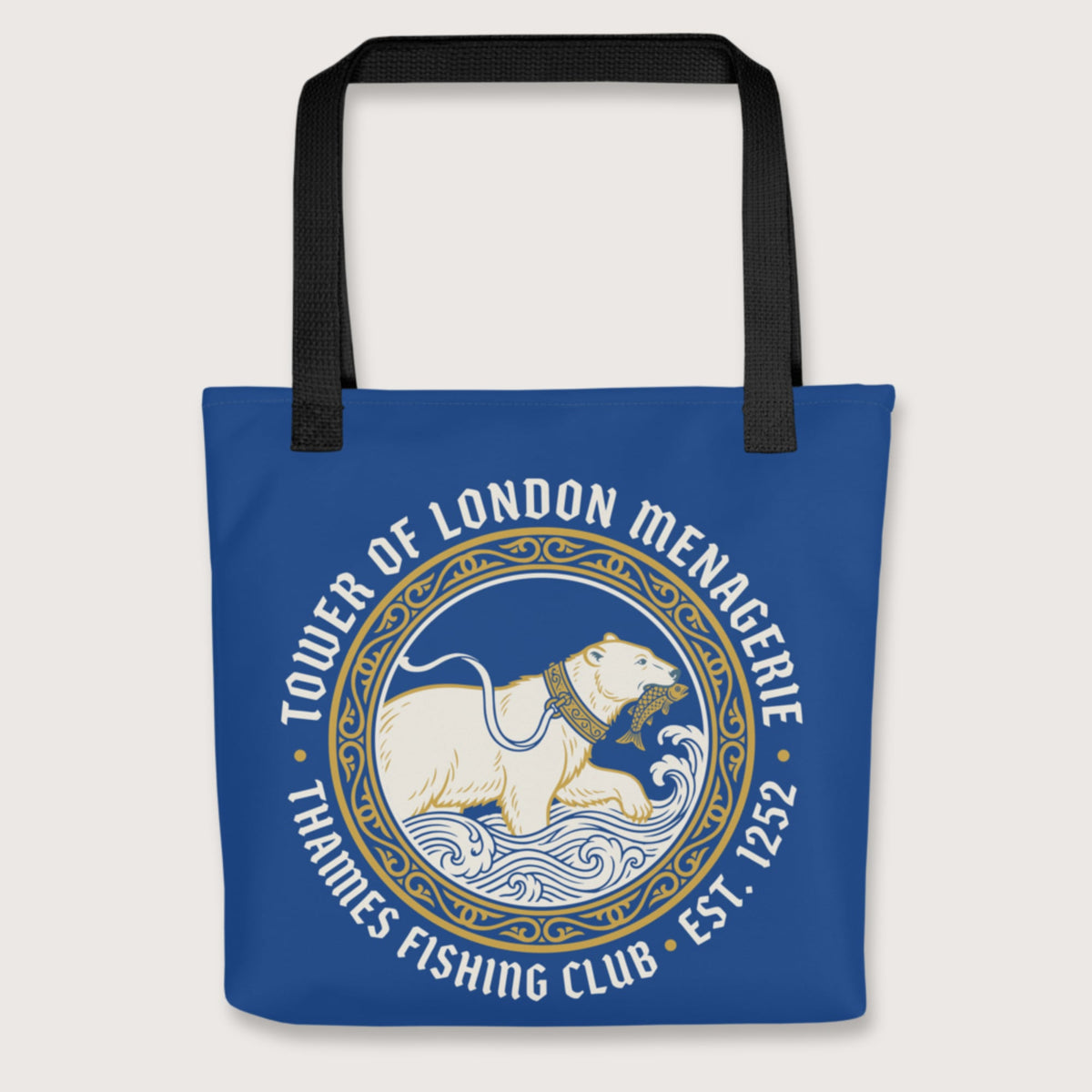 Black Tower Of London Menagerie Thames Fishing Club Bag - history buff gift by HistoHead