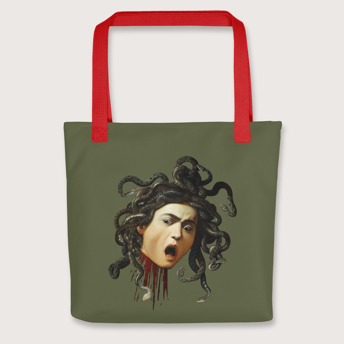 Red Medusa by Caravaggio Bag - history buff gift by HistoHead