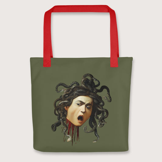 Red Medusa by Caravaggio Bag - history buff gift by HistoHead