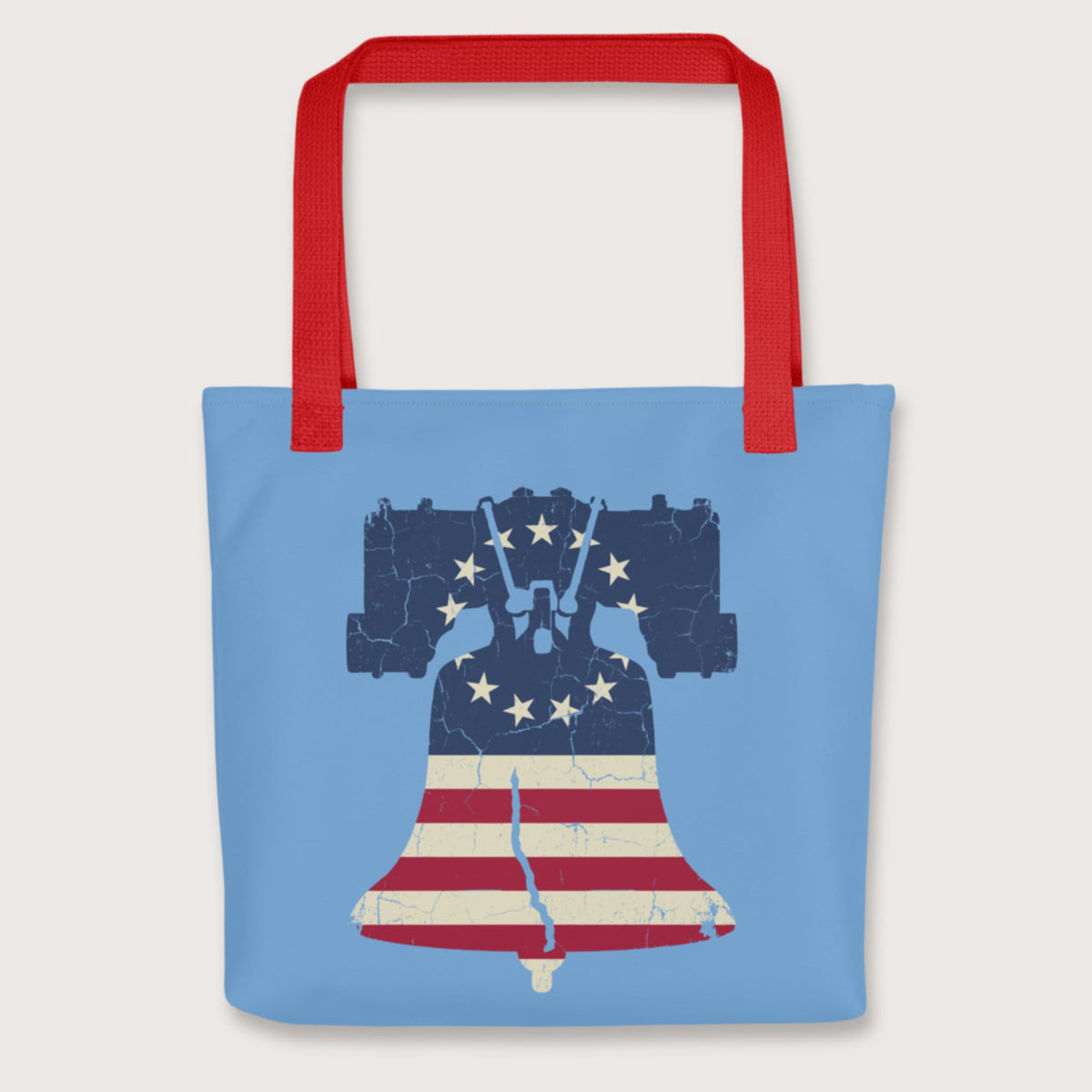 Red Liberty Bell Bag - history buff gift by HistoHead