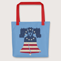 Red Liberty Bell Bag - history buff gift by HistoHead