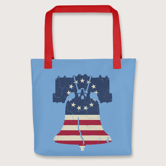 Red Liberty Bell Bag - history buff gift by HistoHead