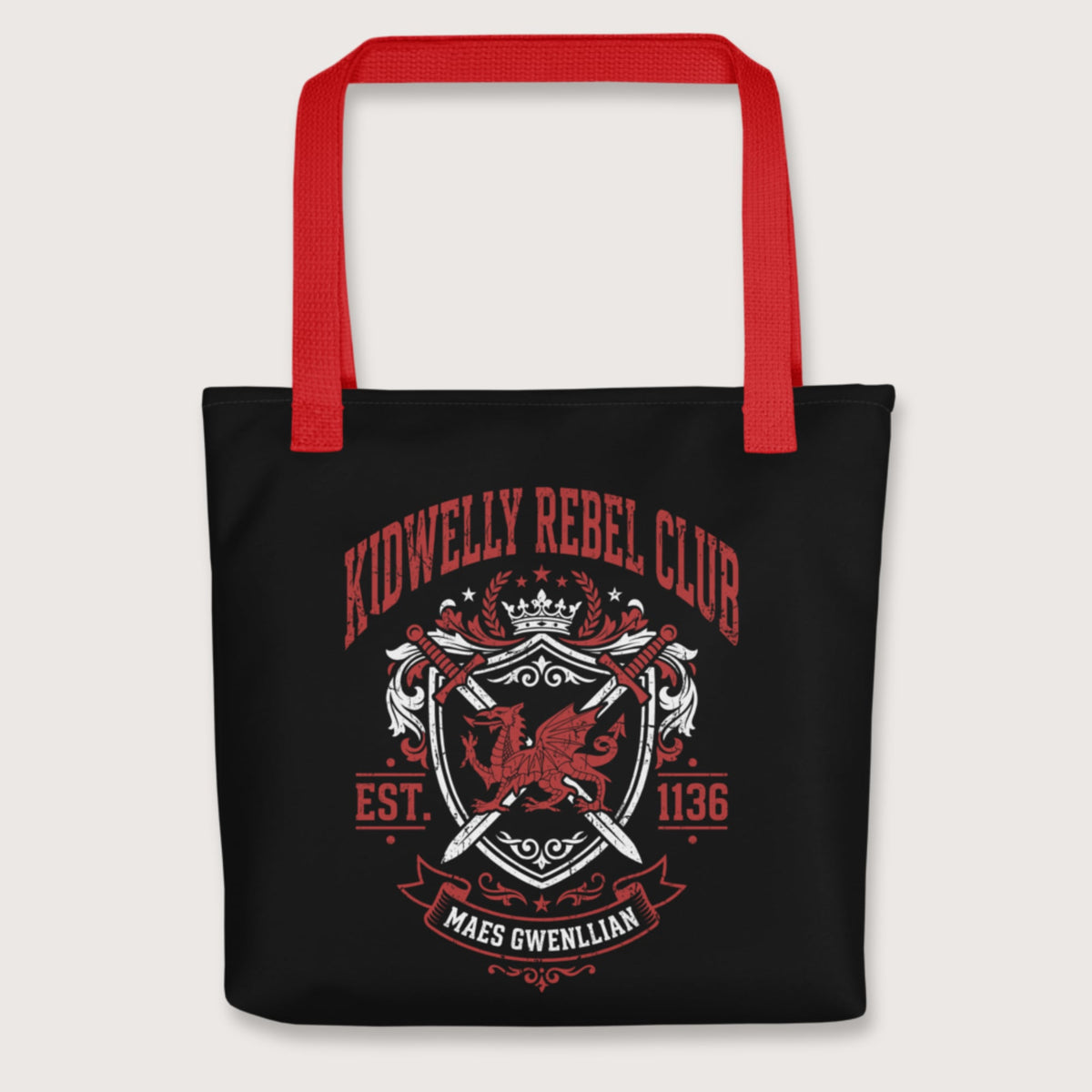 Red Kidwelly Rebel Club Maes Gwenllian 1136 Bag - history buff gift by HistoHead