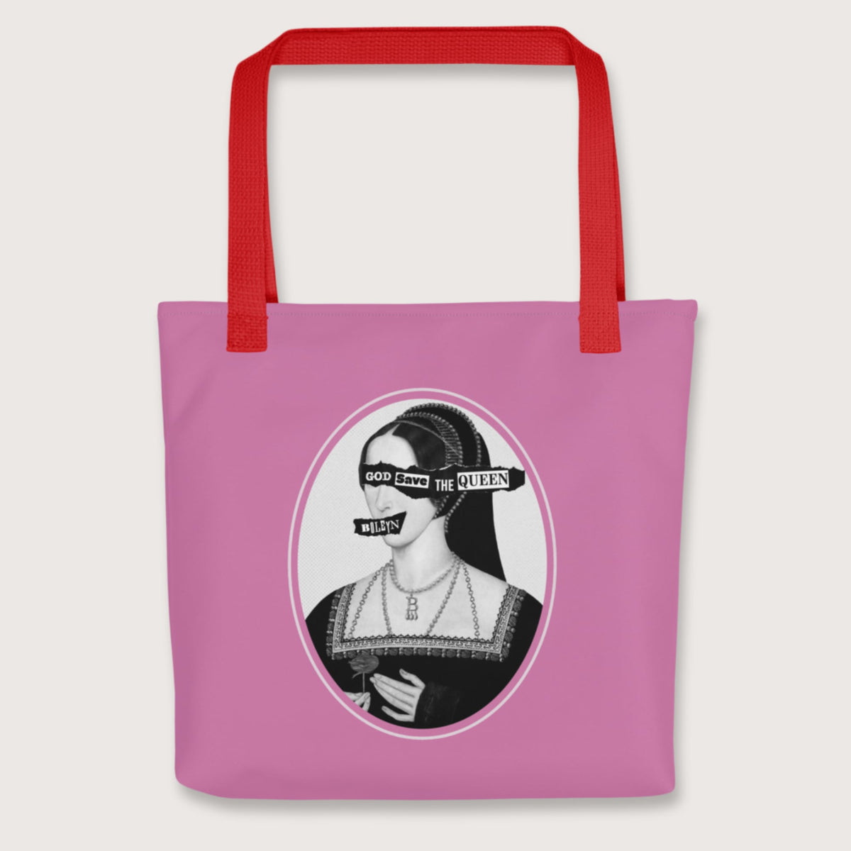 Red God Save the Queen Anne Boleyn Bag - history buff gift by HistoHead