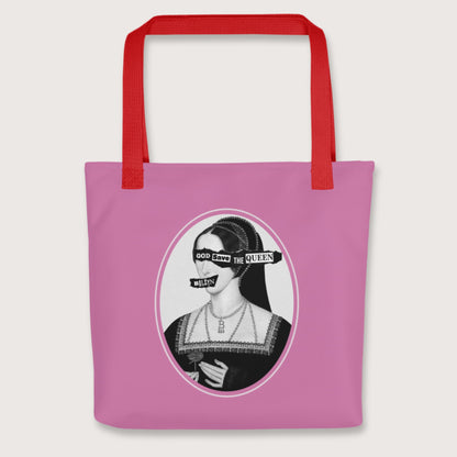 Red God Save the Queen Anne Boleyn Bag - history buff gift by HistoHead