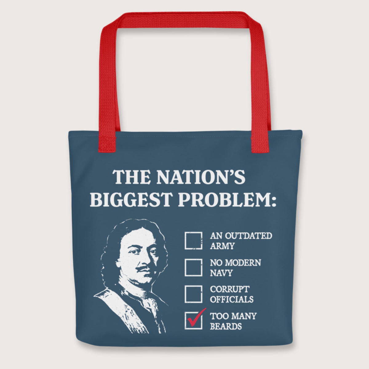 Red Peter the Great's Beard Tax Bag - history buff gift by HistoHead