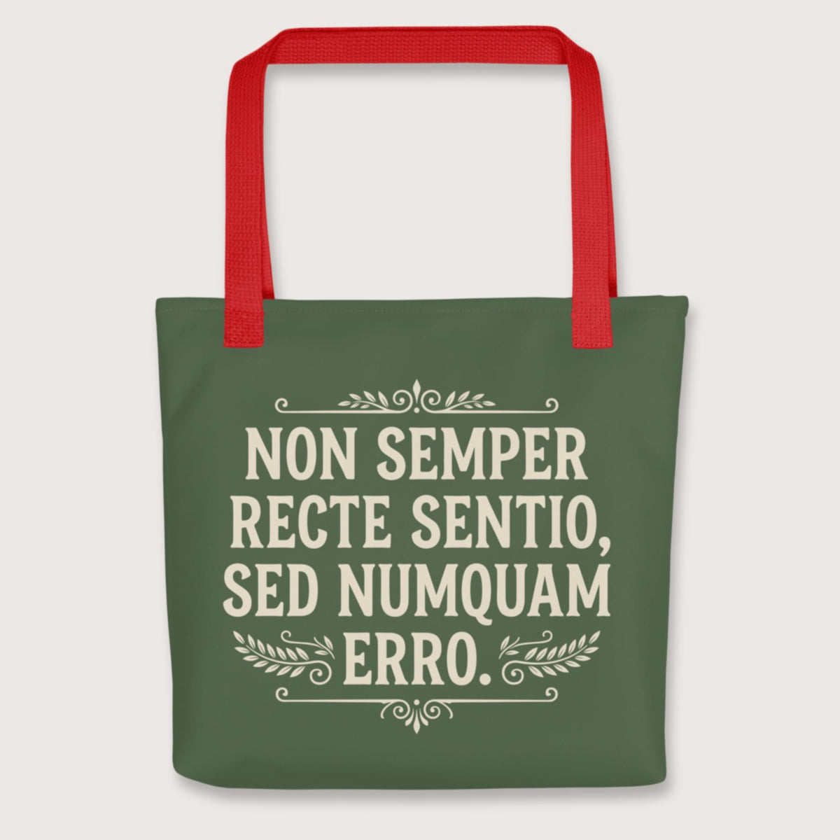 Red I'm Not Always Right But Never Wrong Latin Bag - history buff gift by HistoHead
