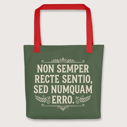 Red I'm Not Always Right But Never Wrong Latin Bag - history buff gift by HistoHead