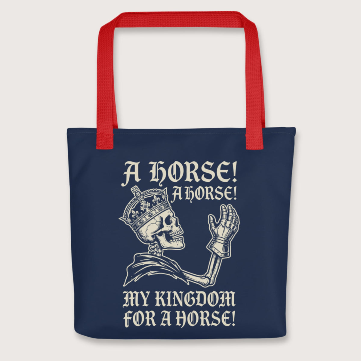 Red My Kingdom for a Horse Bag - history buff gift by HistoHead