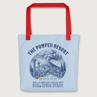 Red The Pompeii Resort Review Bag - history buff gift by HistoHead