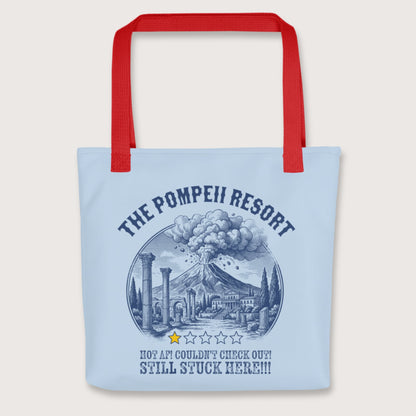 Red The Pompeii Resort Review Bag - history buff gift by HistoHead
