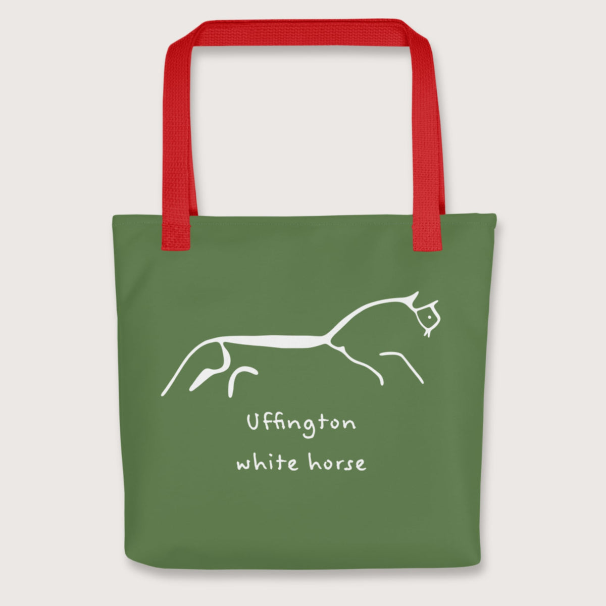 Red Uffington White Horse Bag - history buff gift by HistoHead