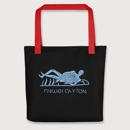 Red Know Thyself Skeleton Bag - history buff gift by HistoHead