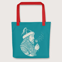 Red Genghis Khan Blowing Wishes Bag - history buff gift by HistoHead