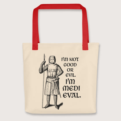 Red I'm Medieval Bag - history buff gift by HistoHead