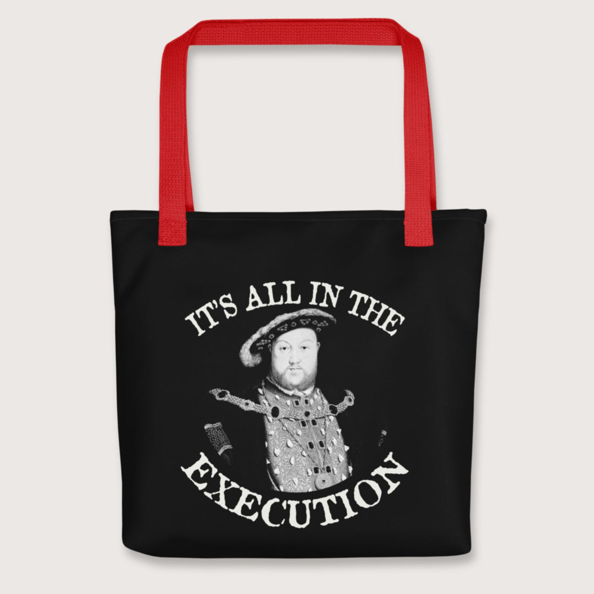 Red Henry VIII Execution Bag - history buff gift by HistoHead