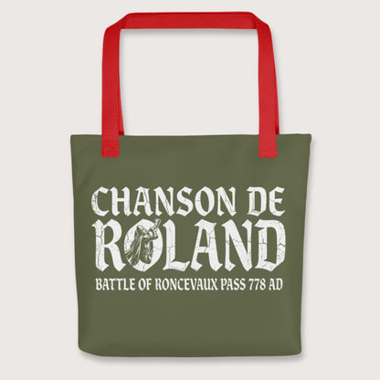 Red Chanson de Roland Battle of Roncevaux Bag - history buff gift by HistoHead