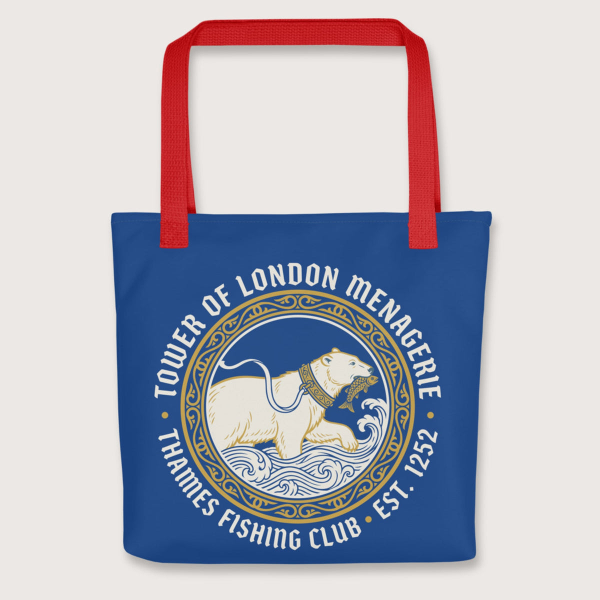 Red Tower Of London Menagerie Thames Fishing Club Bag - history buff gift by HistoHead