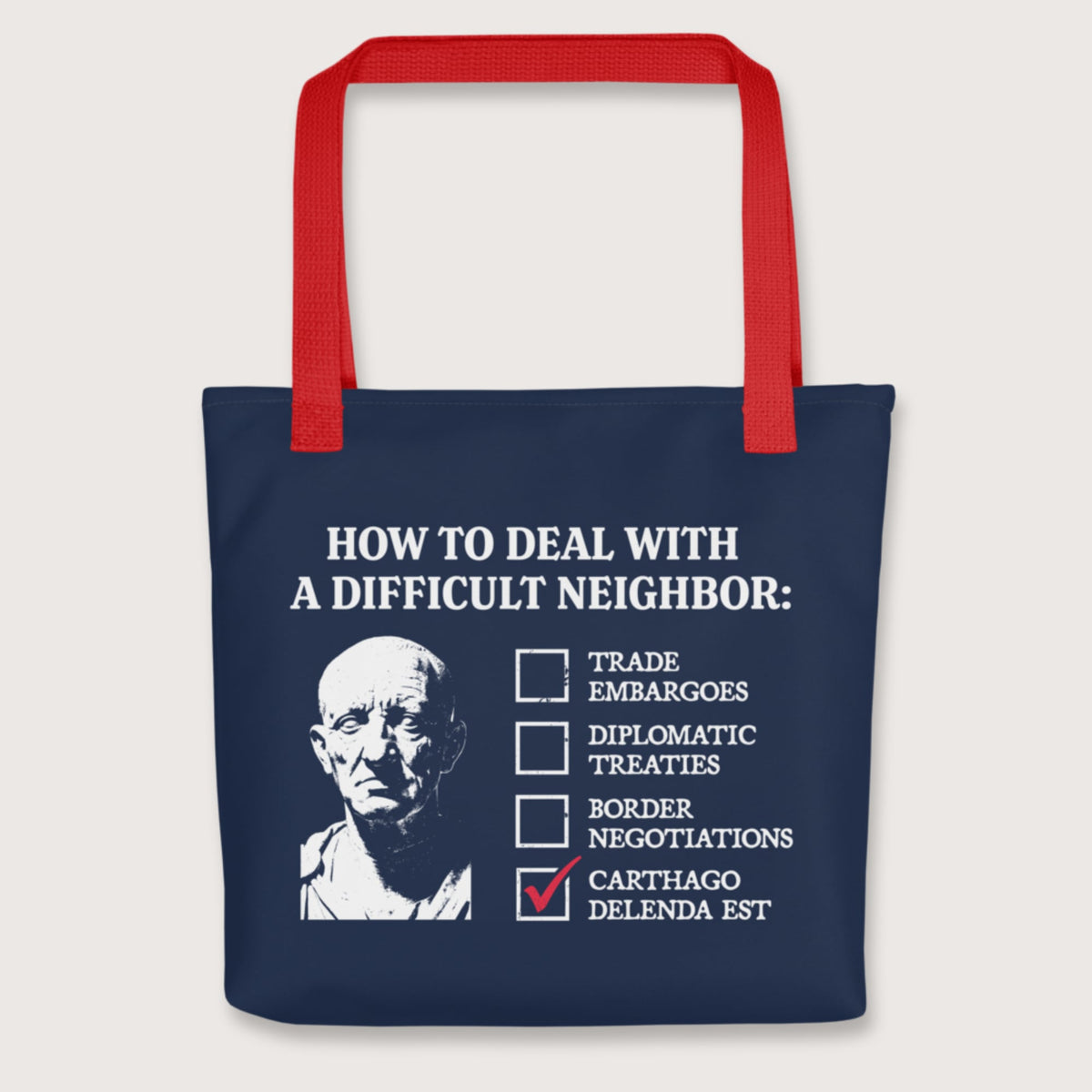 Red Cato's Foreign Policy Bag - history buff gift by HistoHead