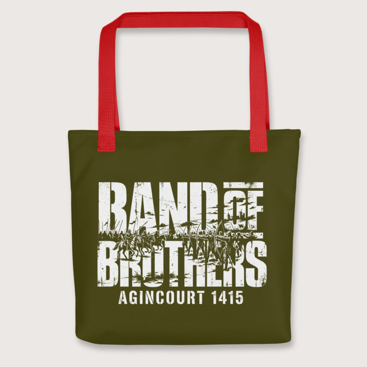 Red Band of Brothers Agincourt 1415 Bag - history buff gift by HistoHead