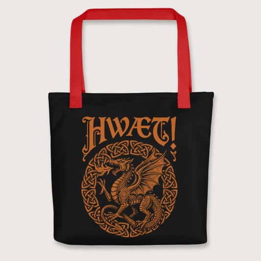 Red Hwaet Dragon Bag - history buff gift by HistoHead