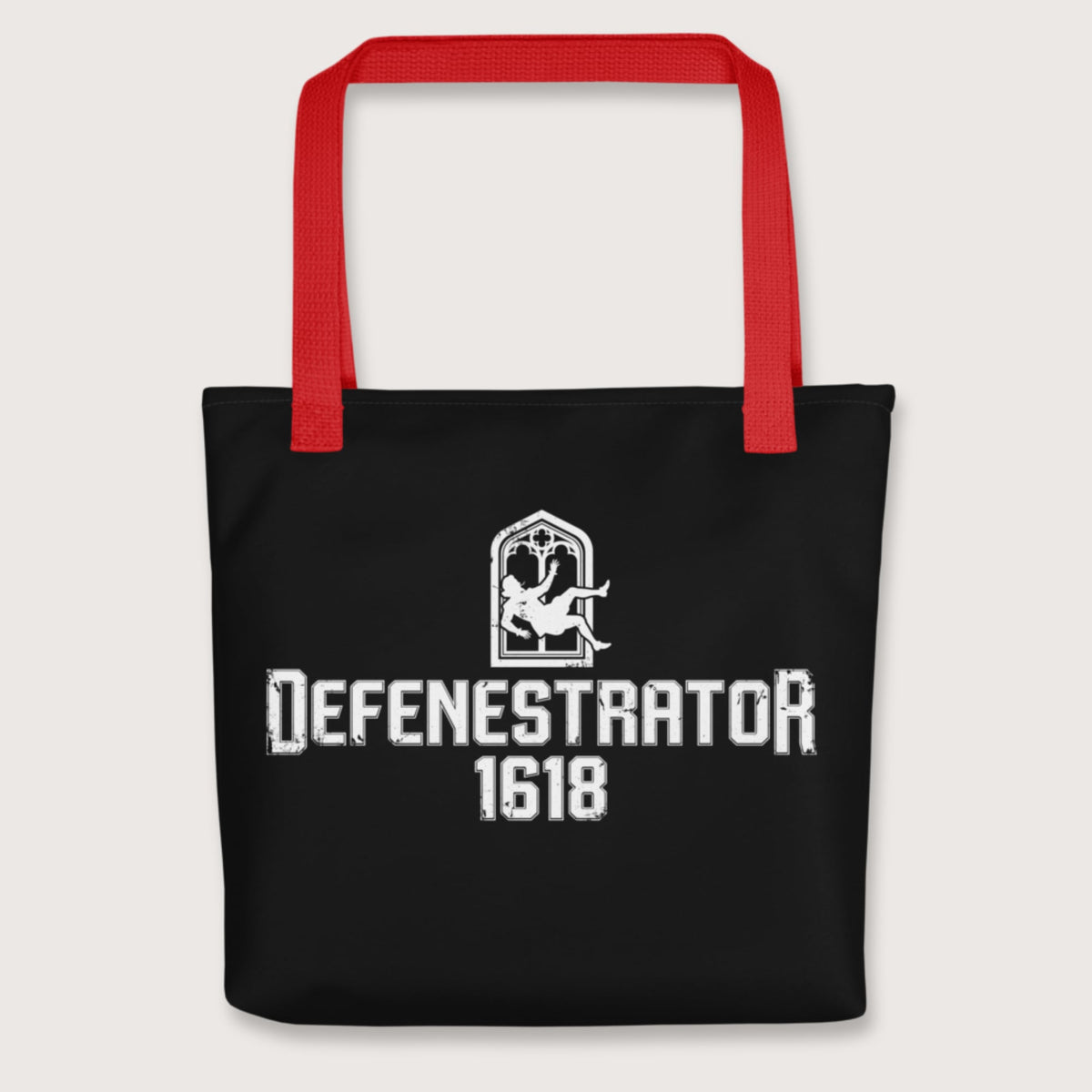 Red Defenestrator Bag - history buff gift by HistoHead
