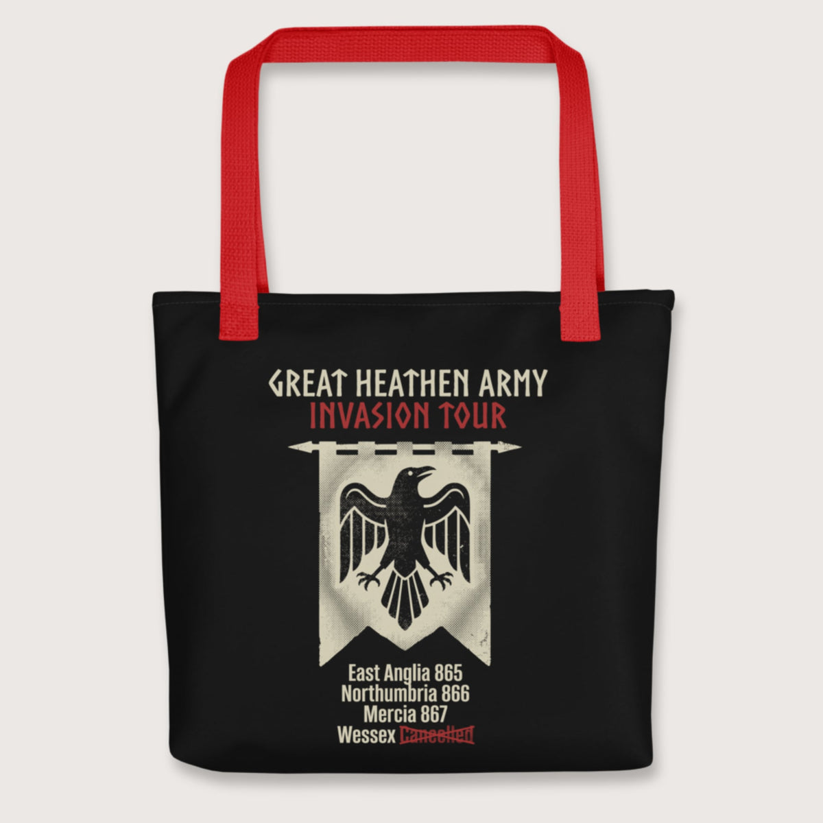 Red Great Heathen Army Invasion Tour Bag - history buff gift by HistoHead