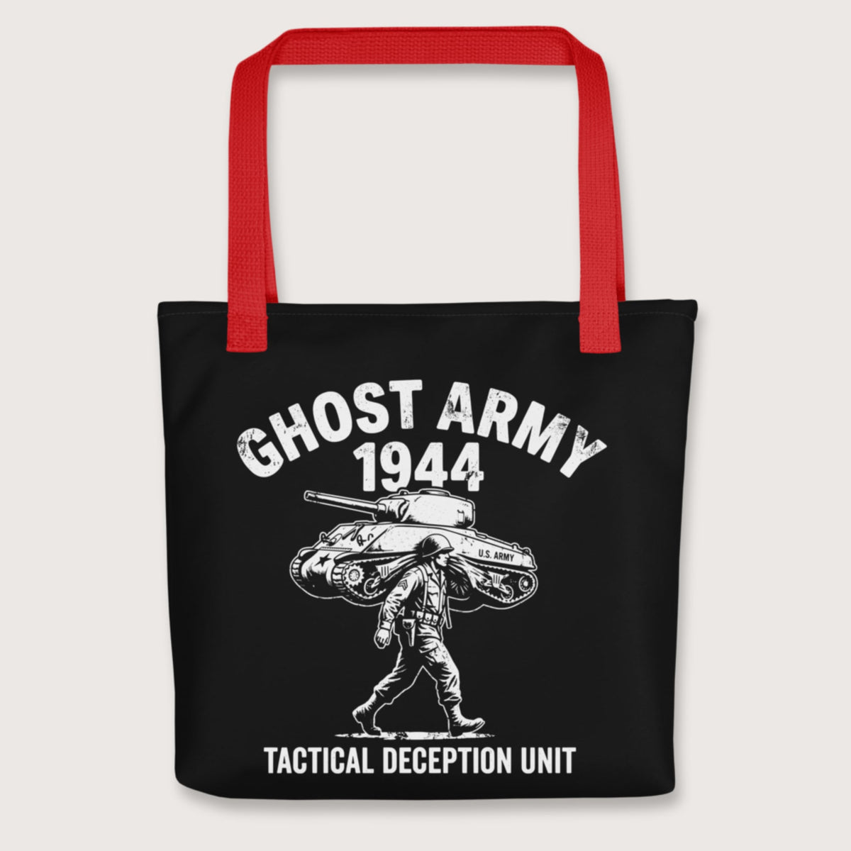 Red Ghost Army Bag - history buff gift by HistoHead