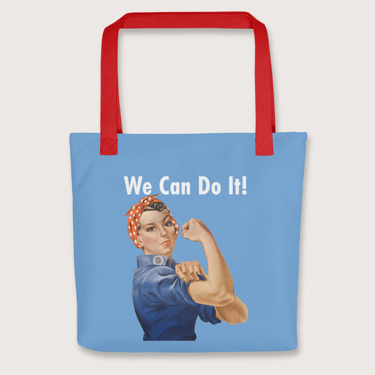 Red Rosie We Can Do It Bag - history buff gift by HistoHead