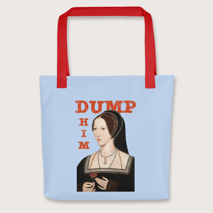 Red Anne Boleyn Dump Him Bag - history buff gift by HistoHead