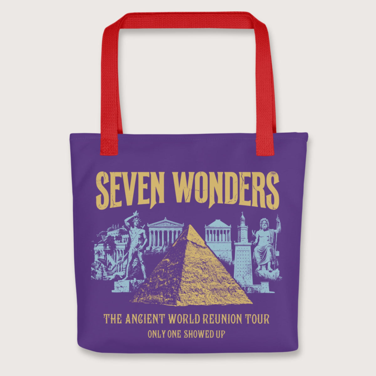 Red Seven Wonders Reunion Tour Bag - history buff gift by HistoHead