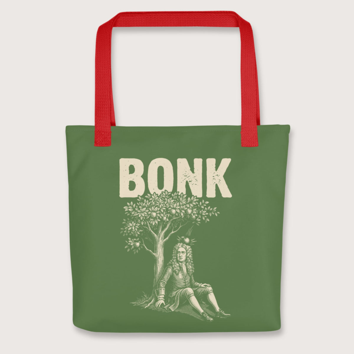 Red Newton Bonk Bag - history buff gift by HistoHead