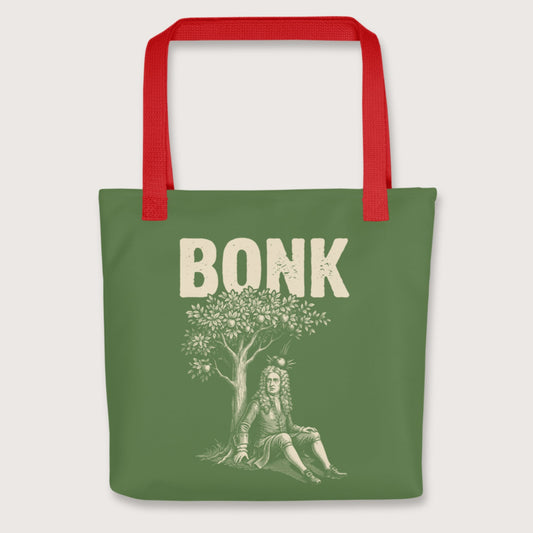 Red Newton Bonk Bag - history buff gift by HistoHead