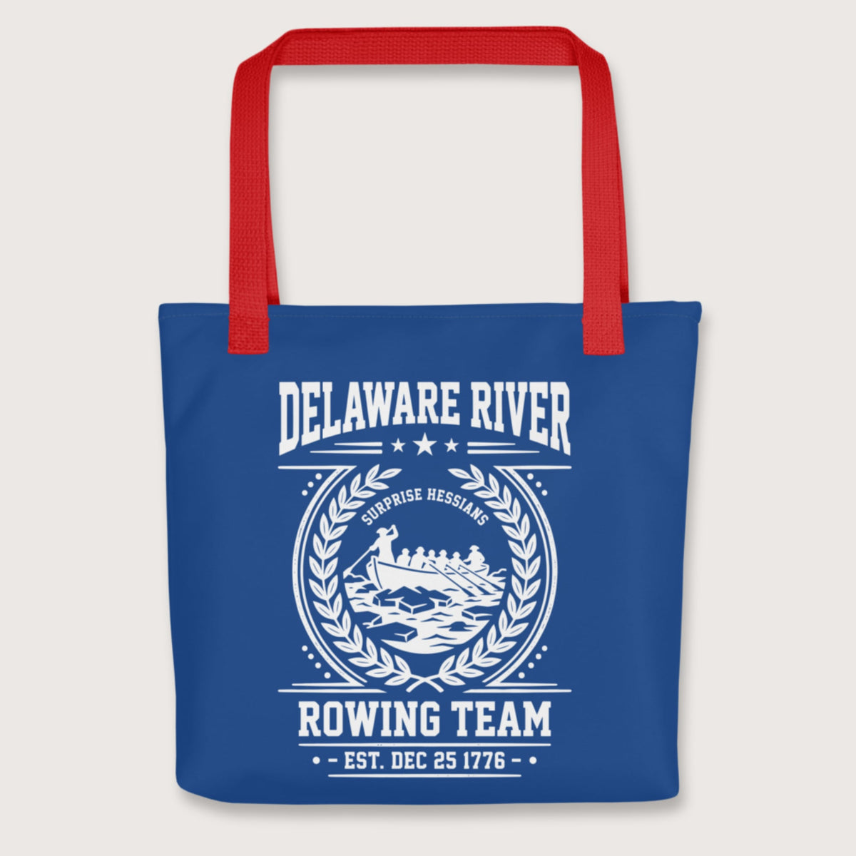 Red Delaware River Rowing Team Bag - history buff gift by HistoHead