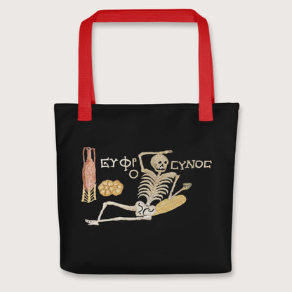 Red Skeleton Mosaic Bag - history buff gift by HistoHead