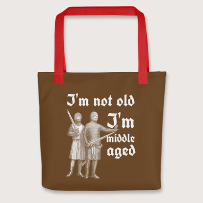 Red I'm Not Old I'm Middle Aged Bag - history buff gift by HistoHead
