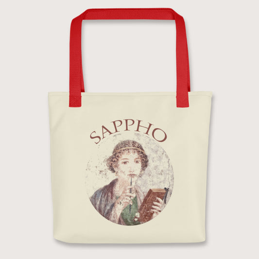 Red Sappho Bag - history buff gift by HistoHead