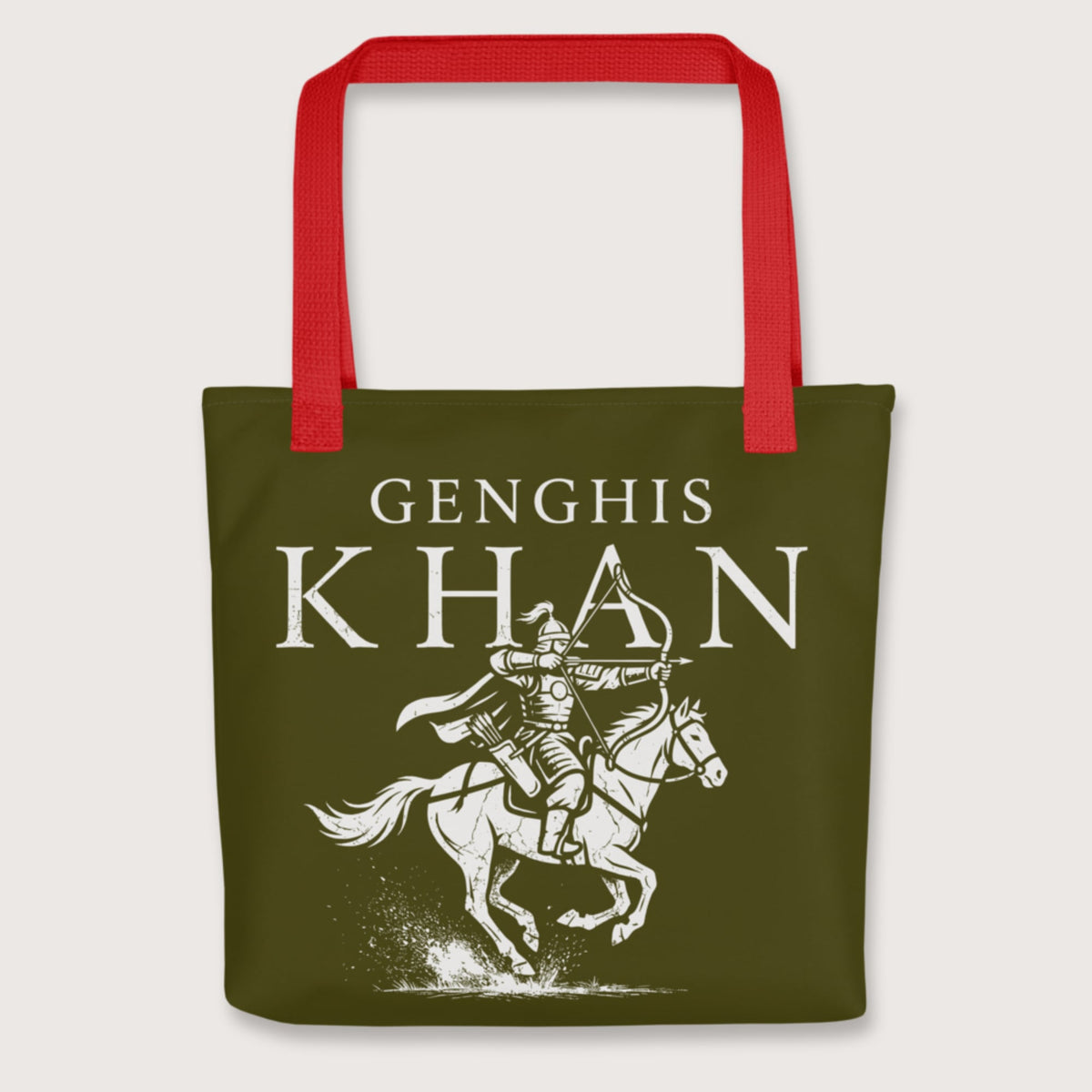 Red Genghis Khan Bag - history buff gift by HistoHead