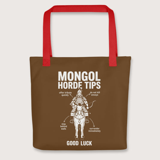 Red Mongol Horde Tips Bag - history buff gift by HistoHead