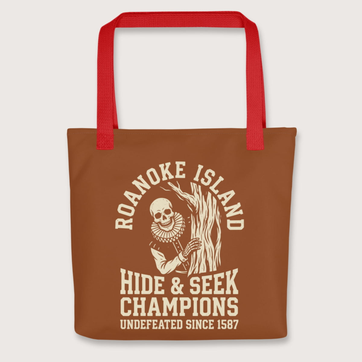 Red Roanoke Island Hide & Seek Bag - history buff gift by HistoHead