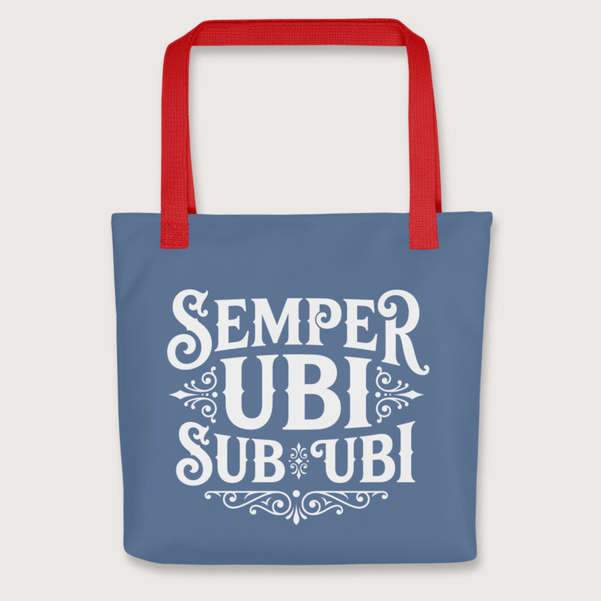 Red Latin Pun Semper Ubi Sub Ubi Bag - history buff gift by HistoHead