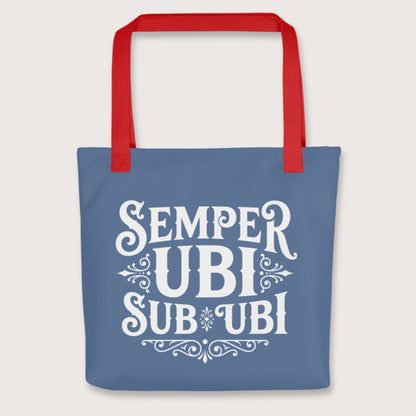 Red Latin Pun Semper Ubi Sub Ubi Bag - history buff gift by HistoHead