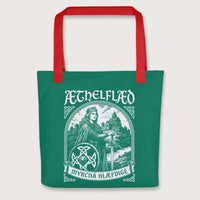 Red Aethelflaed Lady of the Mercians Old English Bag - history buff gift by HistoHead