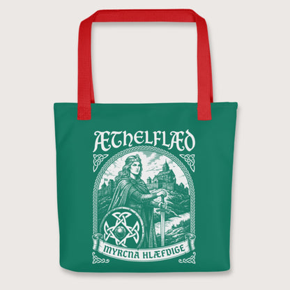 Red Aethelflaed Lady of the Mercians Old English Bag - history buff gift by HistoHead