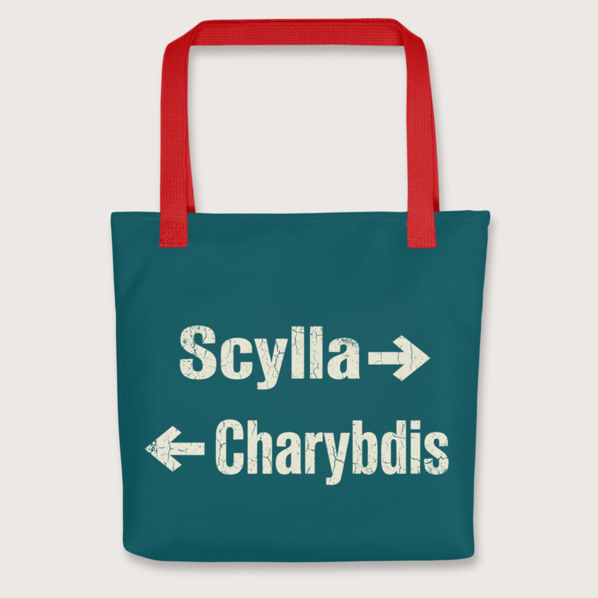 Red Between Scylla and Charybdis Bag - history buff gift by HistoHead