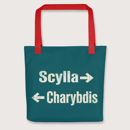 Red Between Scylla and Charybdis Bag - history buff gift by HistoHead