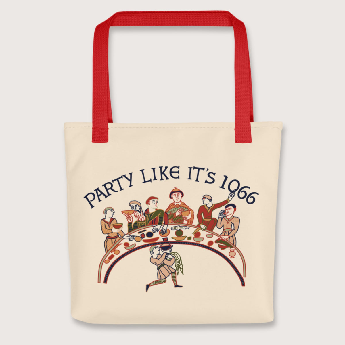 Red Bayeux Tapestry Party Like It's 1066 Bag - history buff gift by HistoHead